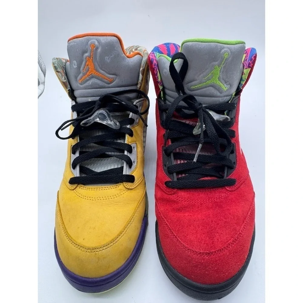 Air Jordan 5 Retro What The Mens Sneakers Yellow Red CZ5725-700 Size 13
